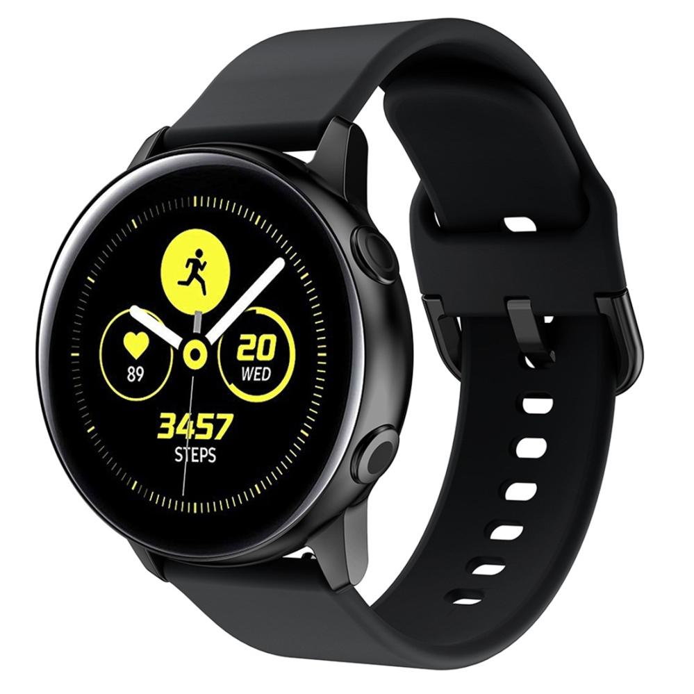 Armband för Galaxy Watch Active Svart silikon 20mm
