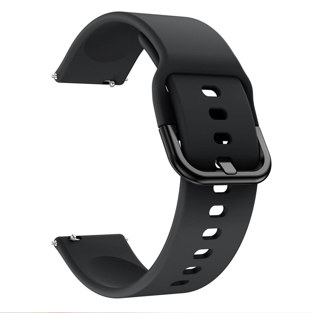 Armband för Galaxy Watch Active Svart silikon 20mm