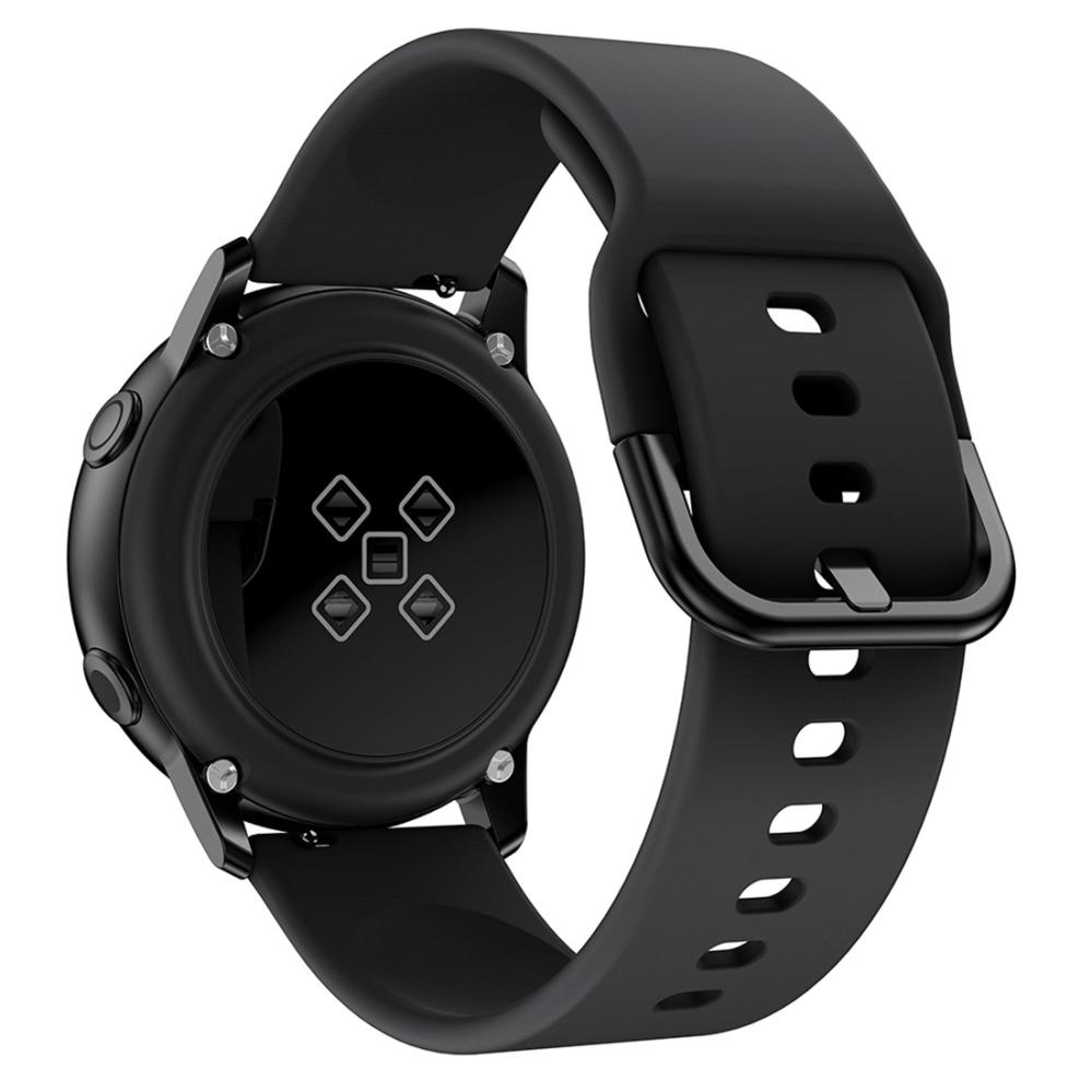 Armband för Galaxy Watch Active Svart silikon 20mm