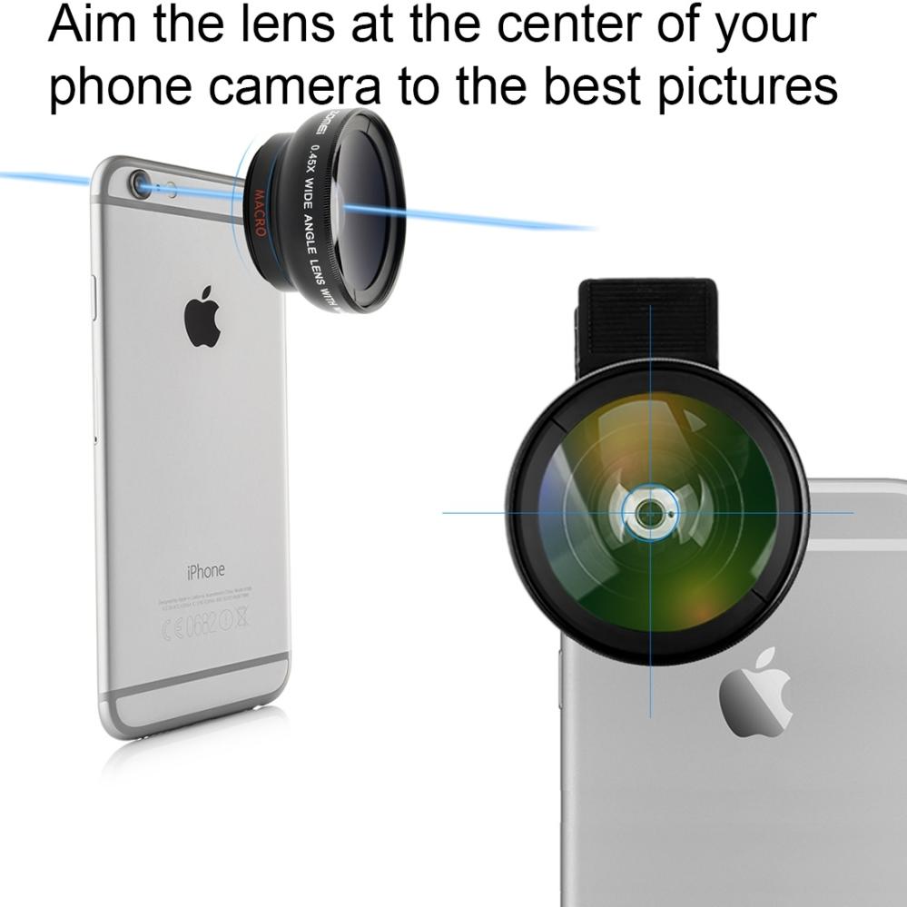 ZOMEI Universal 0.45x Vidvinkelobjektiv för smartphone
