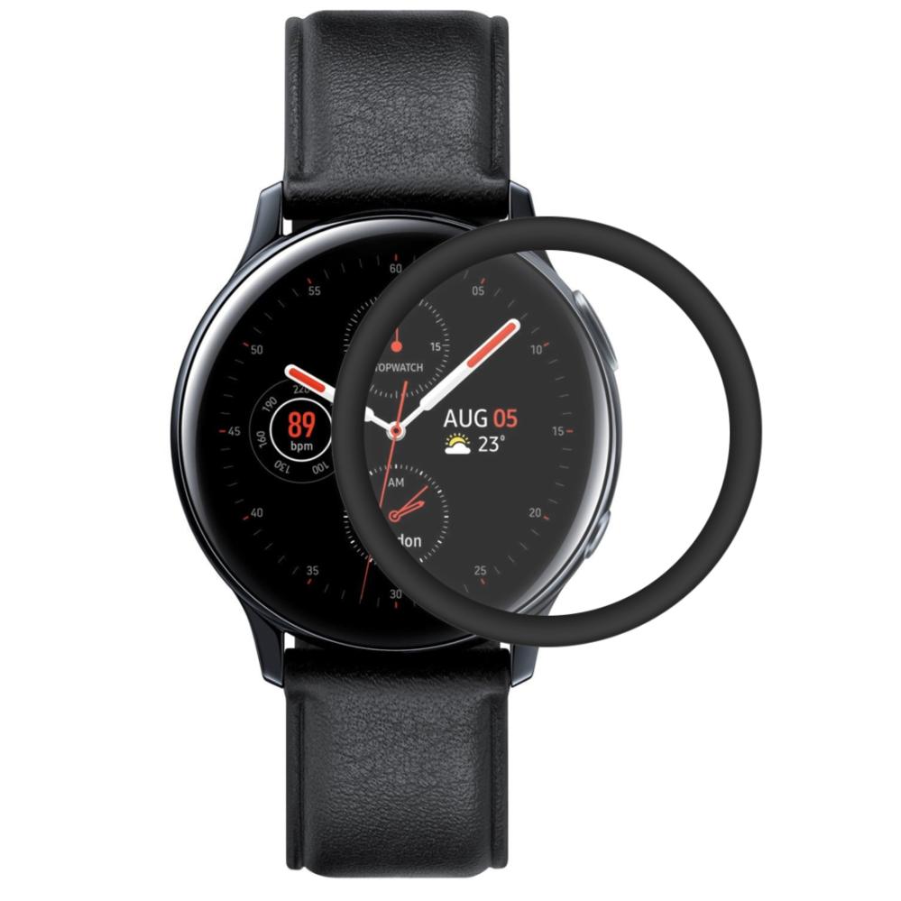 Displayskydd med Svart ram för Galaxy Watch Active 2 44mm