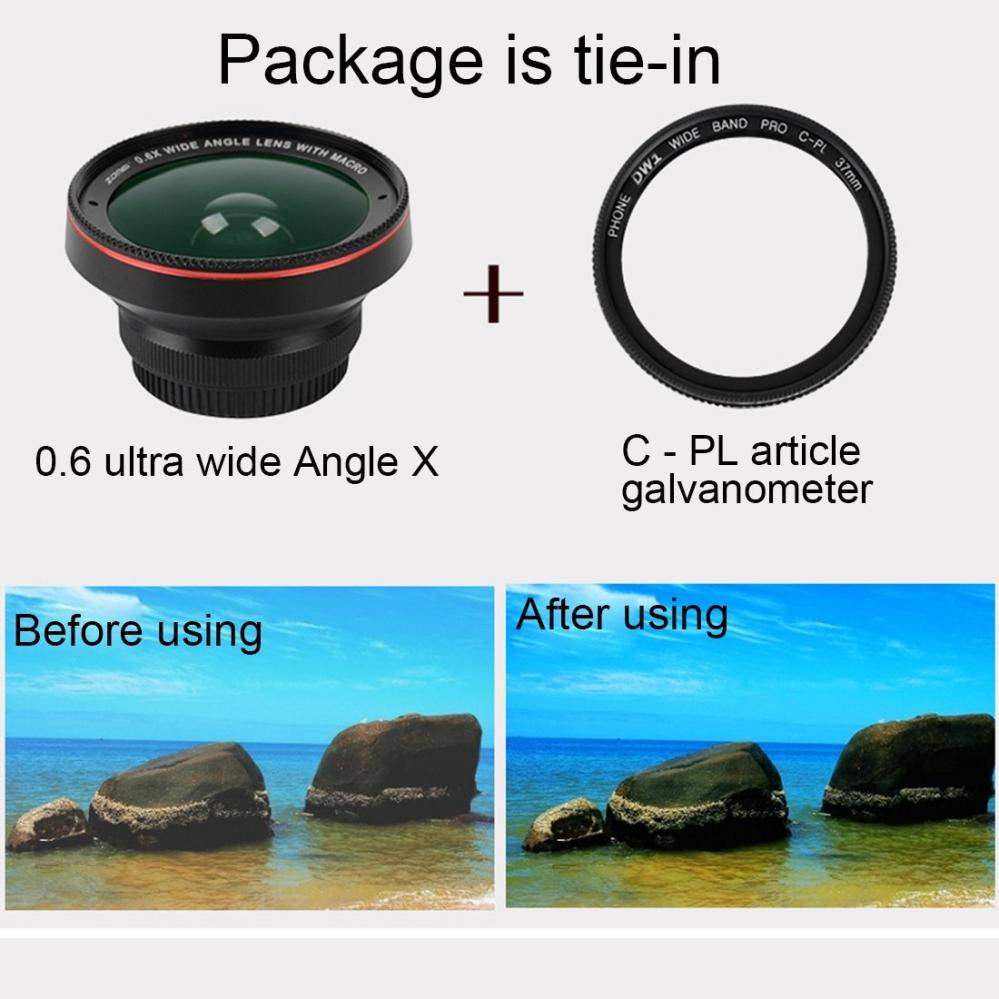 Zomei Universal 0.6X Vidvinkelobjektiv för smartphone (37mm)