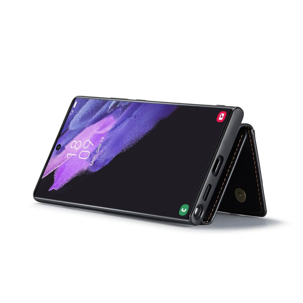 DG.MING 2 i 1 Vikbar plånbok & magnetiskt skal för Samsung Galaxy S22 Ultra 5G