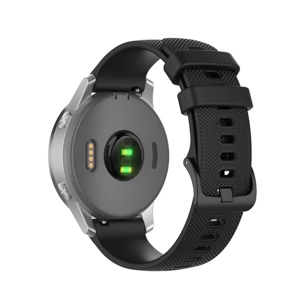 Silikonarmband Svart för 18mm Watch Garmin Vivoactive 4S