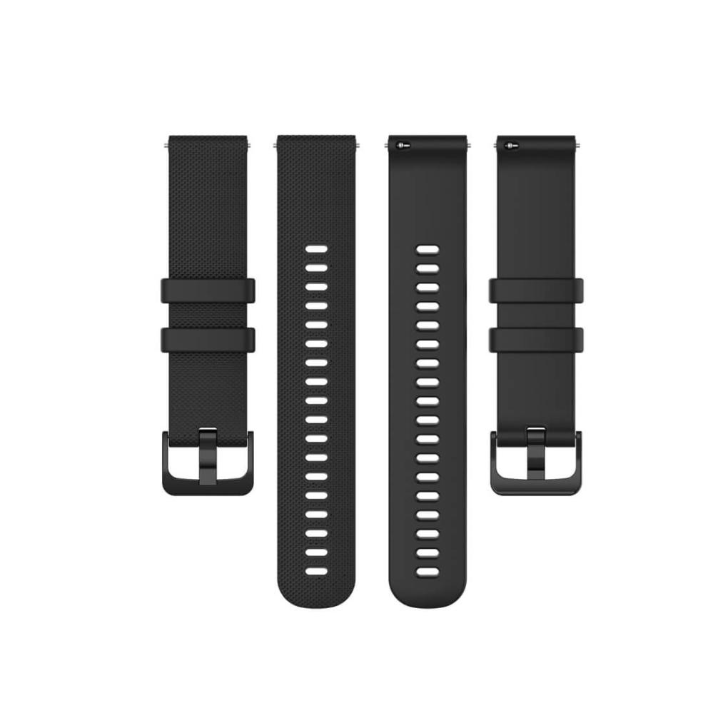 Silikonarmband Svart för 18mm Watch Garmin Vivoactive 4S