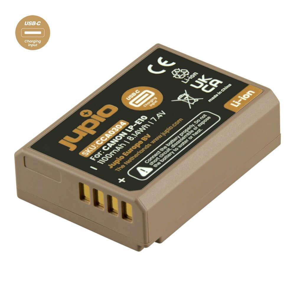 Jupio kamerabatteri 1100mAh för Canon LP-E10 Ultra USB-C input