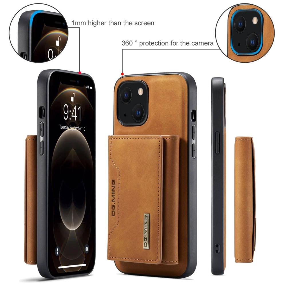 DG.MING 2 i 1 Vikbar plånbok & magnetiskt skal för iPhone 13