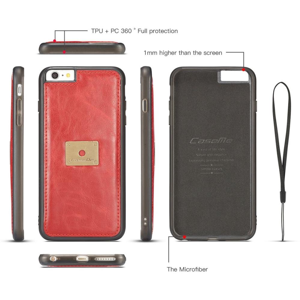 Plånboksfodral med magnetskal PU-läder för iPhone 7/8 - CaseMe