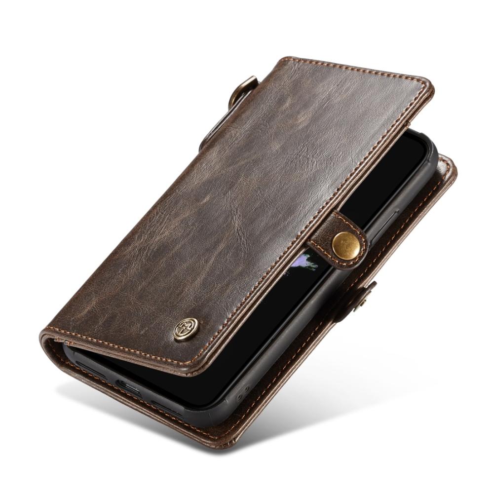 CaseMe Plånboksfodral Brun med magnetskal PU-läder för iPhone X
