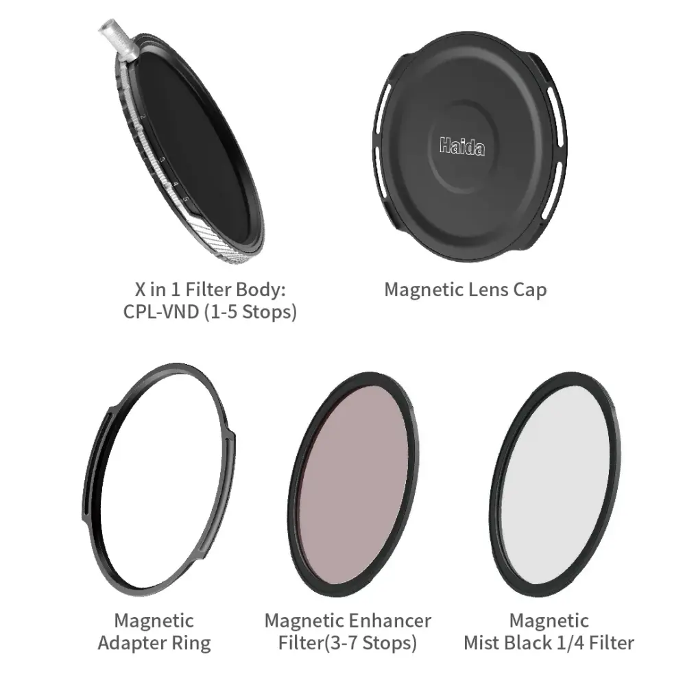  Haida U-LR Mag X in 1 Filterkit – CPL-VND 1–7 steg + Mist 1/4 från Kamda – snabb leverans och trygg e-handel