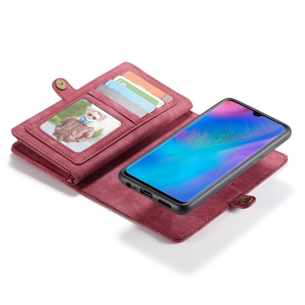 CaseMe Plånboksfodral med magnetskal för Huawei P30 Lite Röd