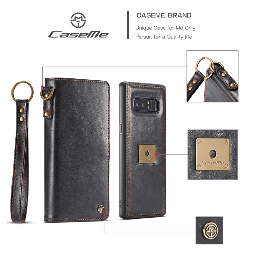 CaseMe Plånboksfodral med magnetskal PU-läder för Galaxy Note 8