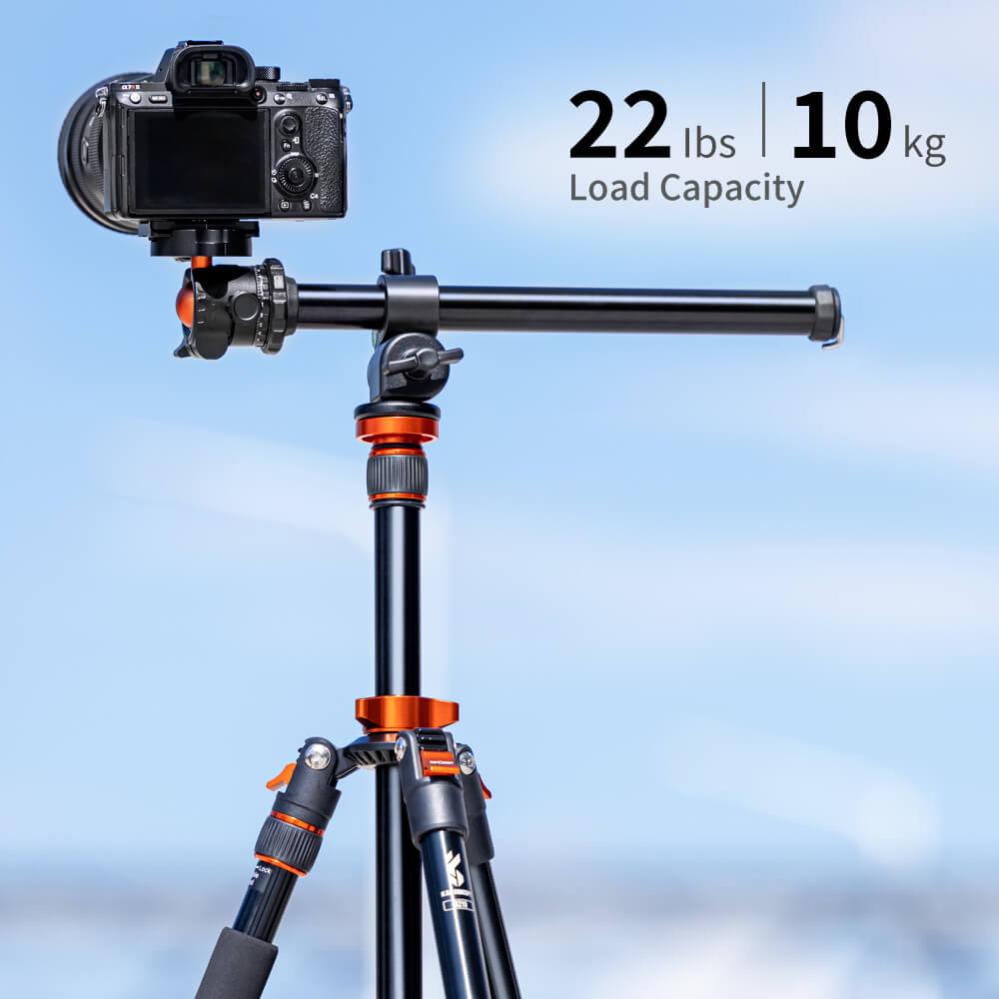 K&F Concept Kamerastativ med kulled & mittpelare 196cm/231cm