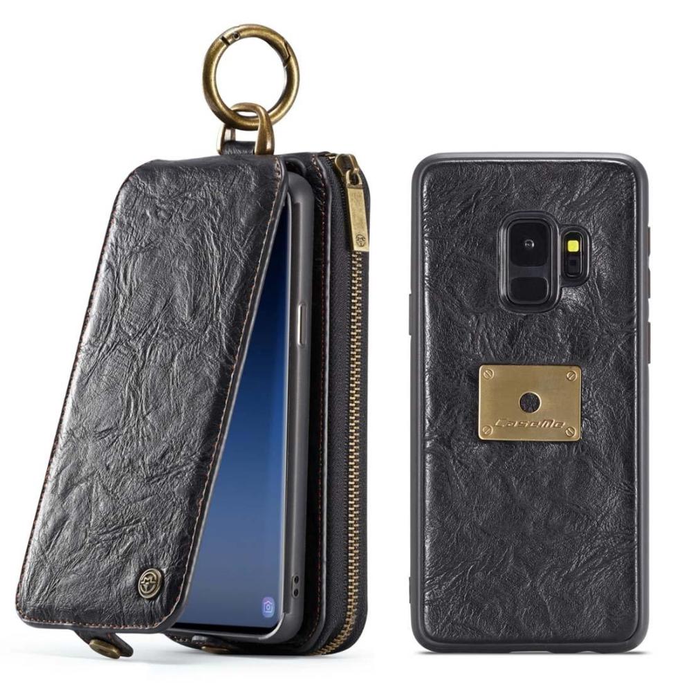  Plånboksfodral, plånbok & magnetskal för Galaxy S9 (3i1) Svart - CaseMe