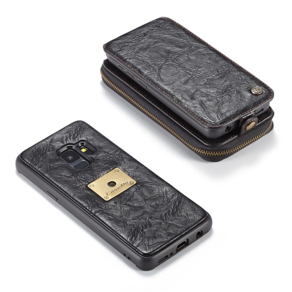  Plånboksfodral, plånbok & magnetskal för Galaxy S9 (3i1) Svart - CaseMe
