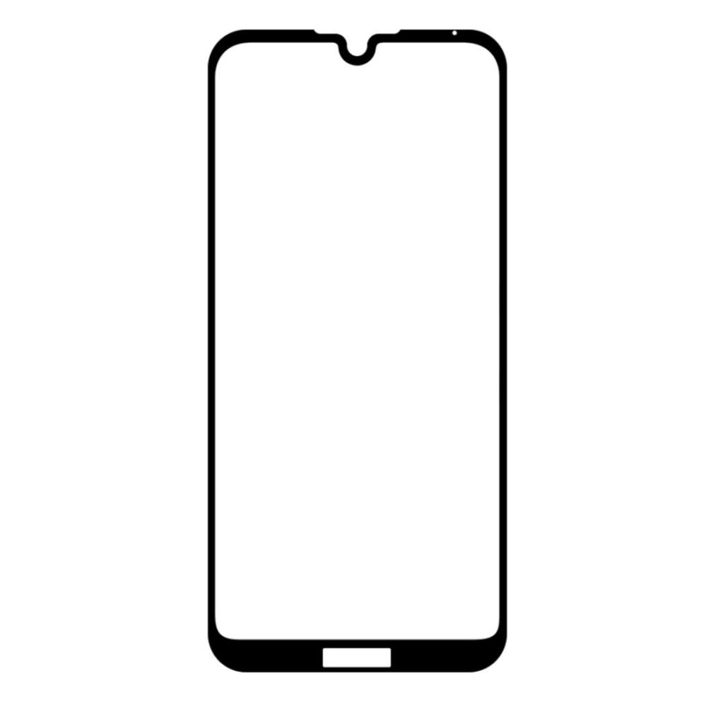 Skärmskydd med Svart ram för Huawei Y5 (2019) av härdat glas