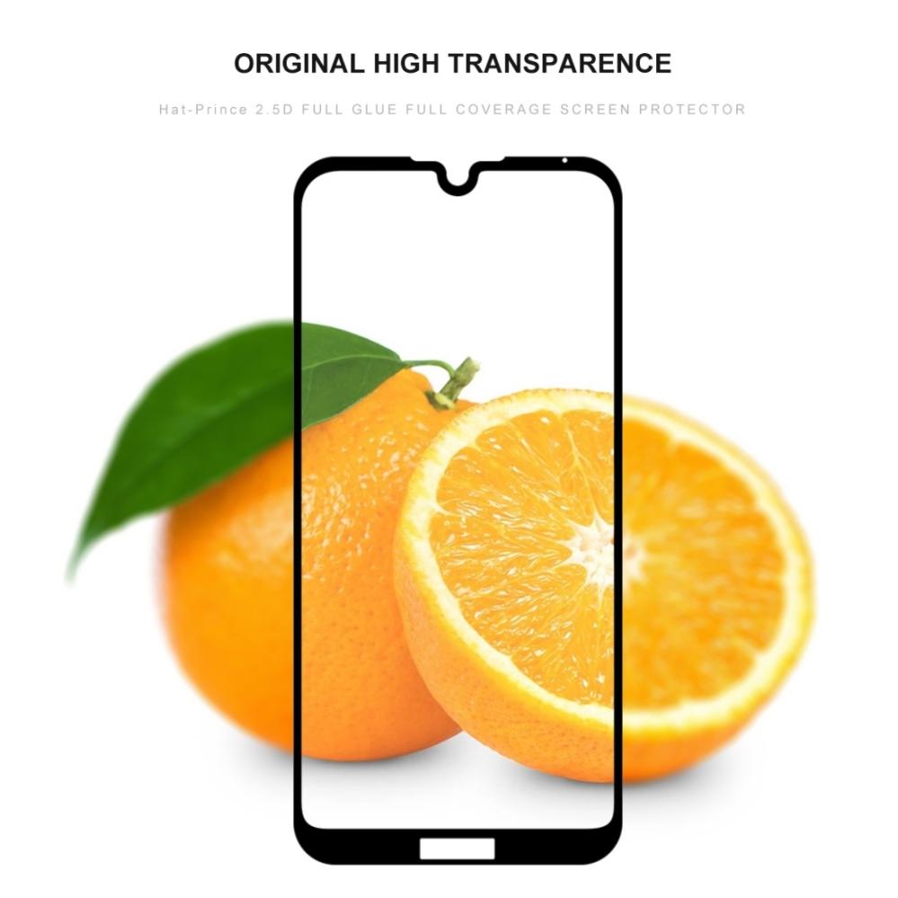 Skärmskydd med Svart ram för Huawei Y5 (2019) av härdat glas