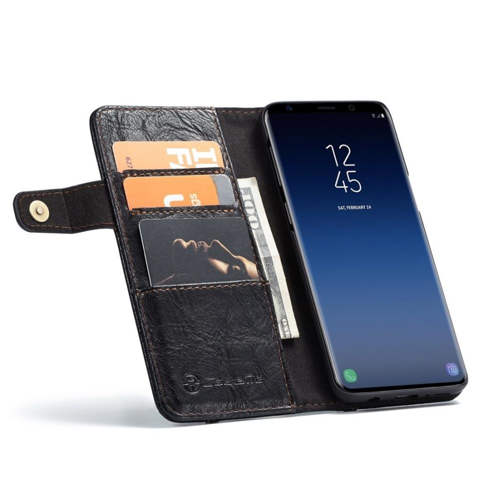 CaseMe Plånboksfodral med yttre fack för Galaxy S9 Svart