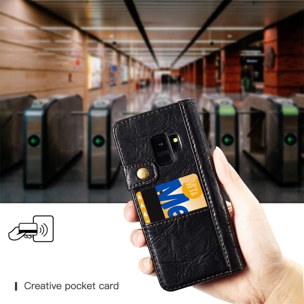 CaseMe Plånboksfodral med yttre fack för Galaxy S9 Svart