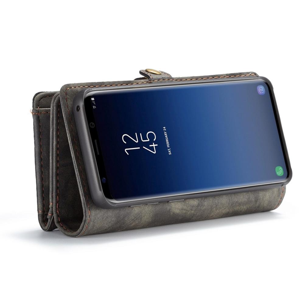 CaseMe Plånboksfodral med magnetskal för Galaxy S9 Grå