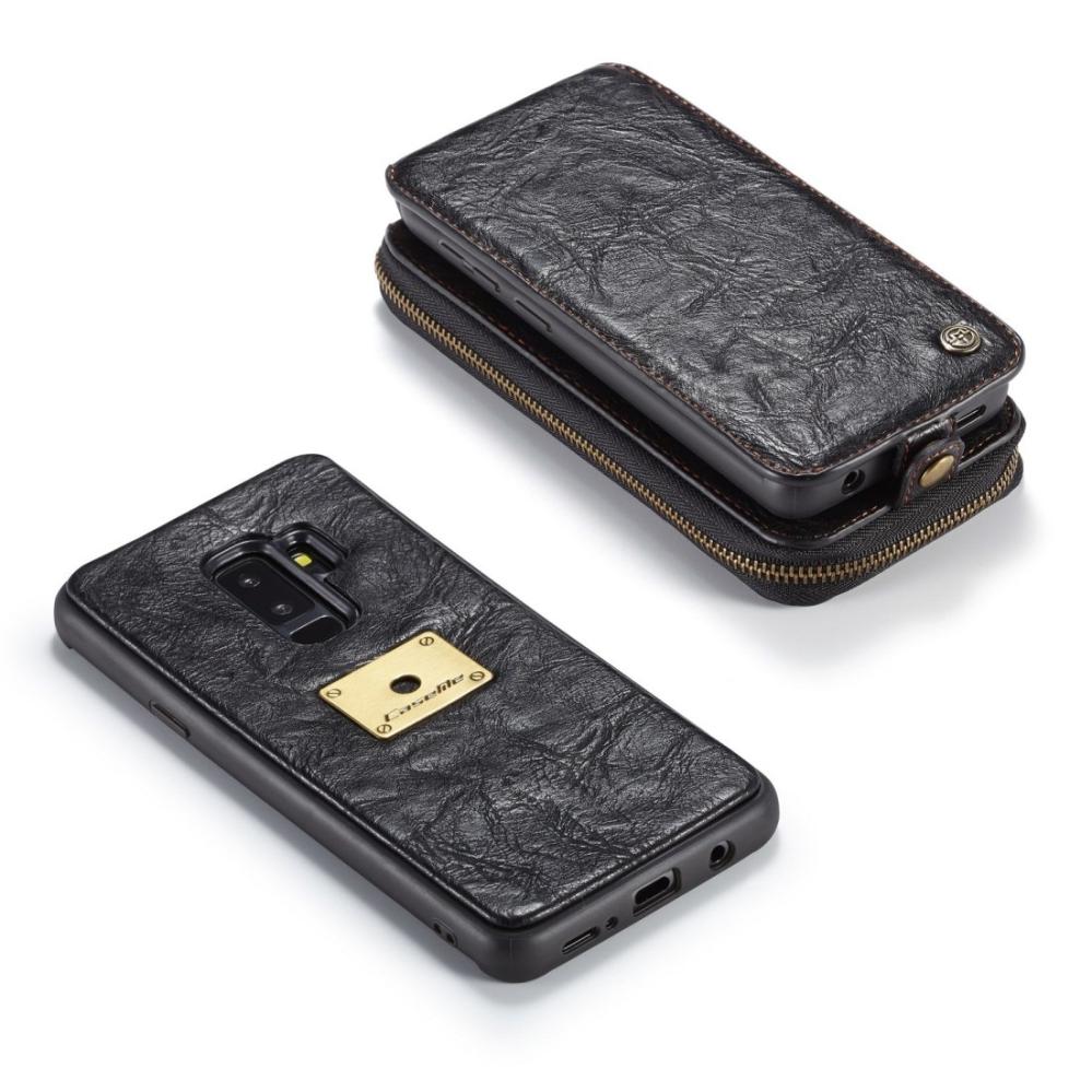 CaseMe Plånboksfodral, plånbok & magnetskal för Galaxy S9 Plus (3i1) Svart