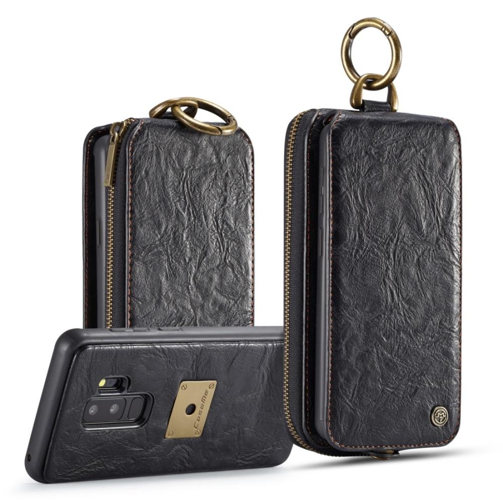 CaseMe Plånboksfodral, plånbok & magnetskal för Galaxy S9 Plus (3i1) Svart
