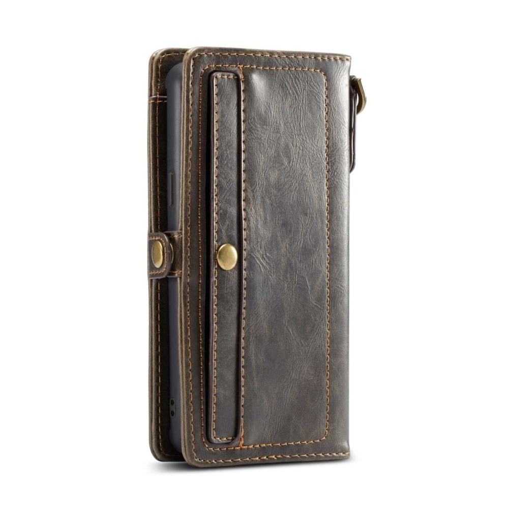 CaseMe Plånboksfodral med magnetskal PU-läder för Galaxy S9 Plus Brun