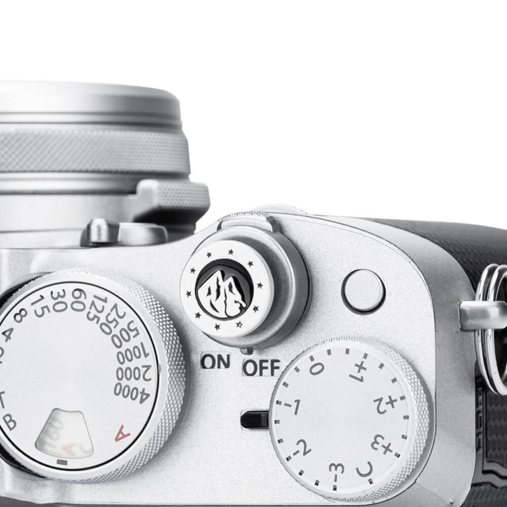  JJC SRB-F11 Avtryckarknapp - Silver med bergmotiv och stjärnor från Kamda – snabb leverans och trygg e-handel