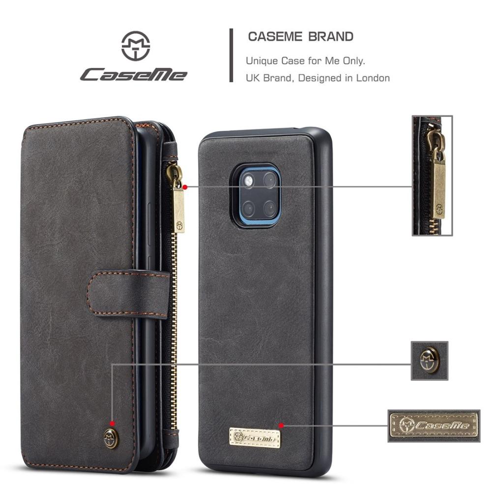 CaseMe Plånboksfodral med magnetskal för Huawei Mate 20 Pro Svart