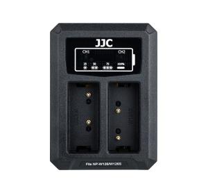  JJC USB-driven dubbel batteriladdare för Fujifilm NP-W126 Skadad förpackning
