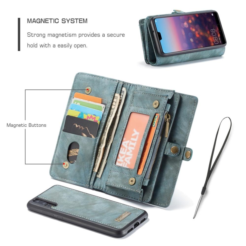 CaseMe Plånboksfodral med magnetskal för Huawei P20 Pro Blå