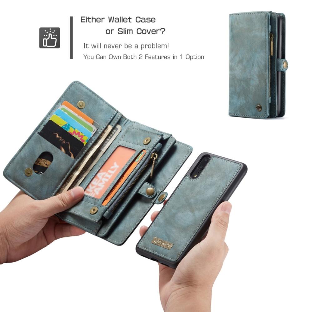 CaseMe Plånboksfodral med magnetskal för Huawei P20 Pro Blå