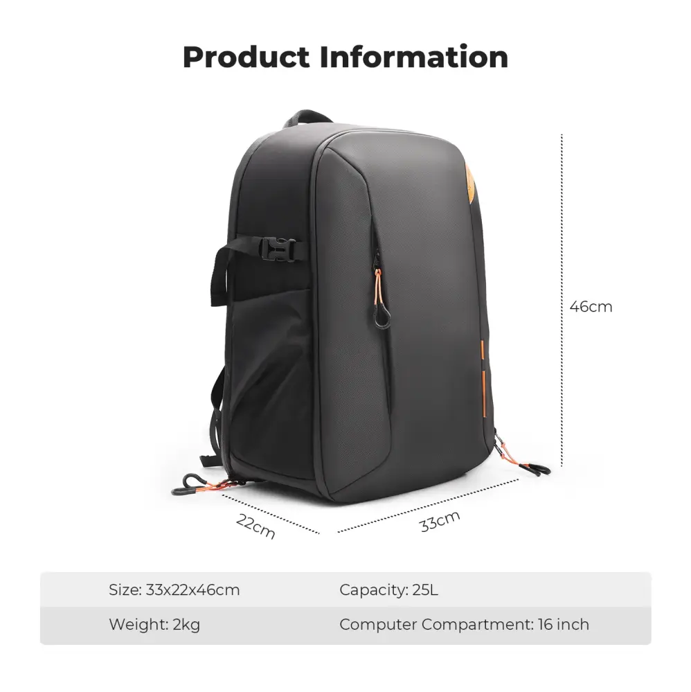 K&F Concept Kameraryggsäck 25L – säker, smart och rymlig för fotoresor från Kamda – snabb leverans och trygg e-handel