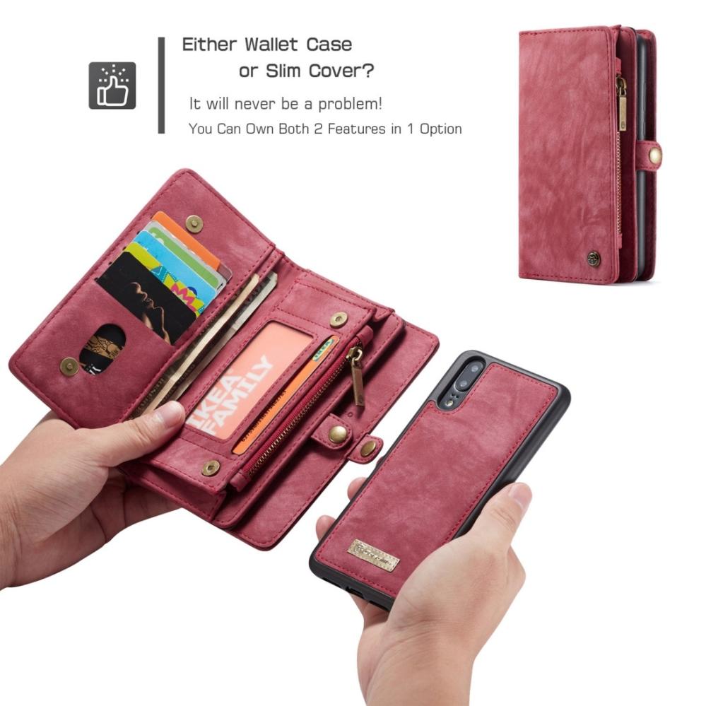 CaseMe Plånboksfodral med magnetskal för Huawei P20 Pro Röd