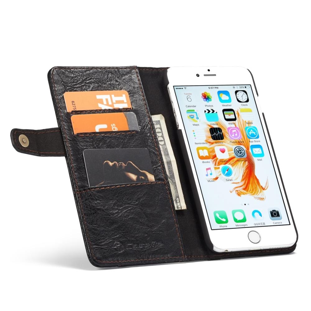 CaseMe Plånboksfodral med yttre fack för iPhone 6/6S Svart