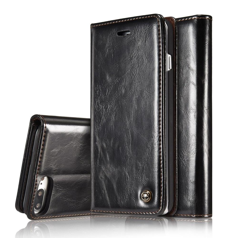 CaseMe Plånboksfodral med kortplats för iPhone 7 Plus/8 Plus Svart-003