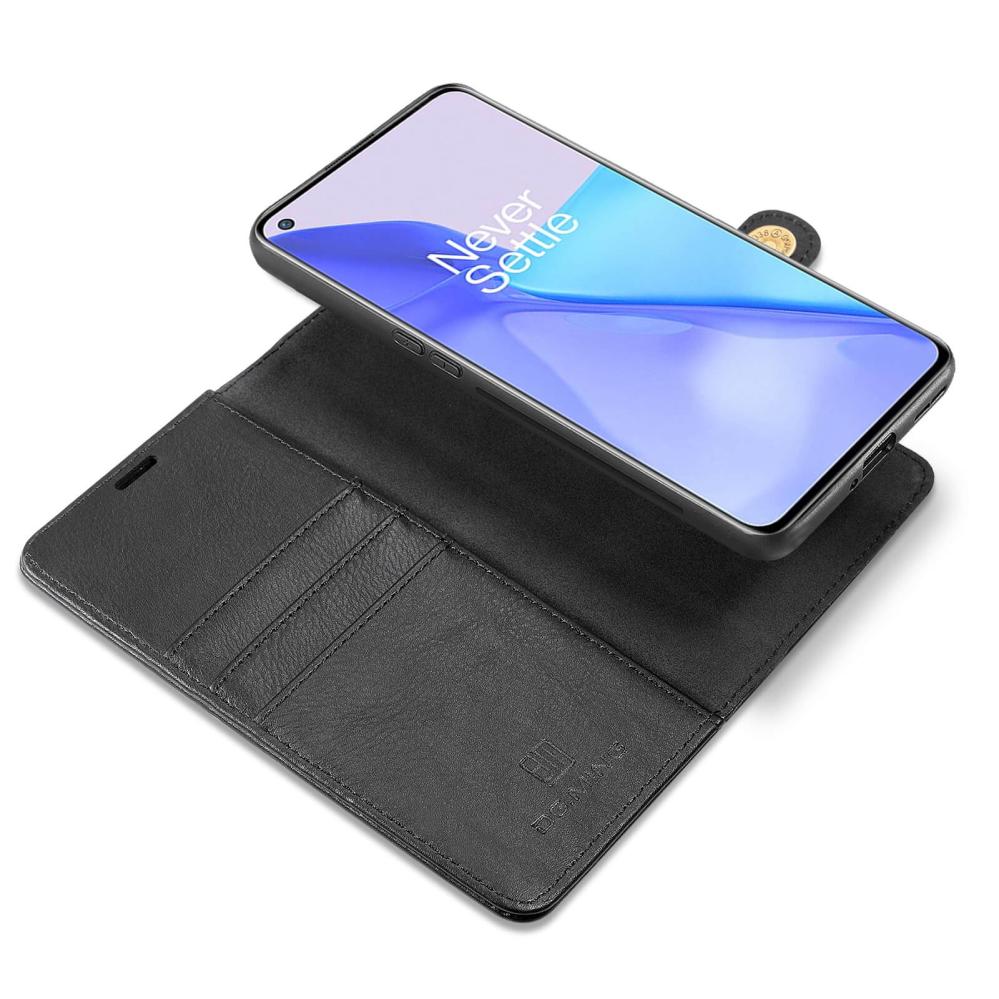 DG.MING Plånboksfodral med magnetskal för OnePlus 9 Svart