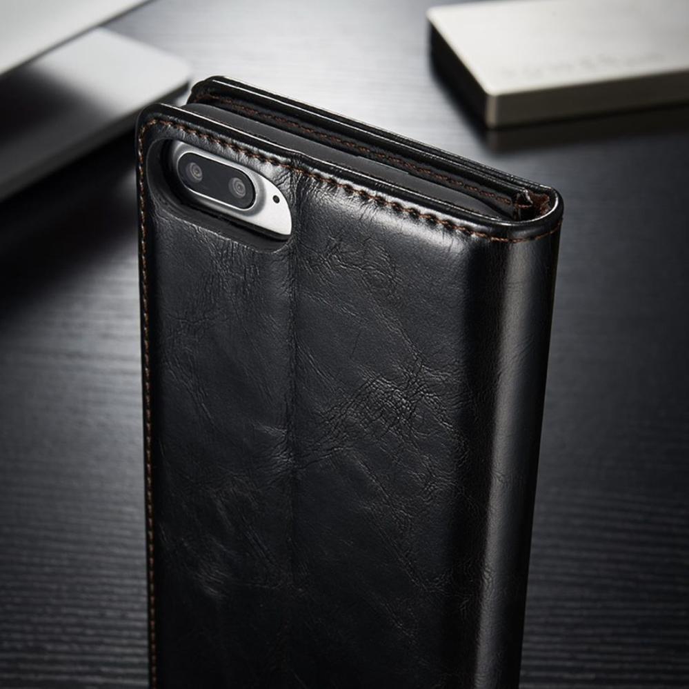 CaseMe Plånboksfodral med kortplats för iPhone 7 Plus/8 Plus Svart-003