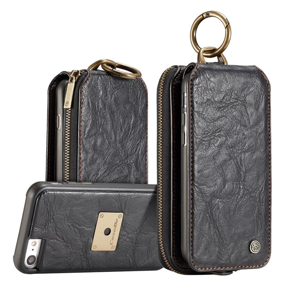 Plånboksfodral plånbok & magnetskal Svart för iPhone 7/8 (3i ) - CaseMe
