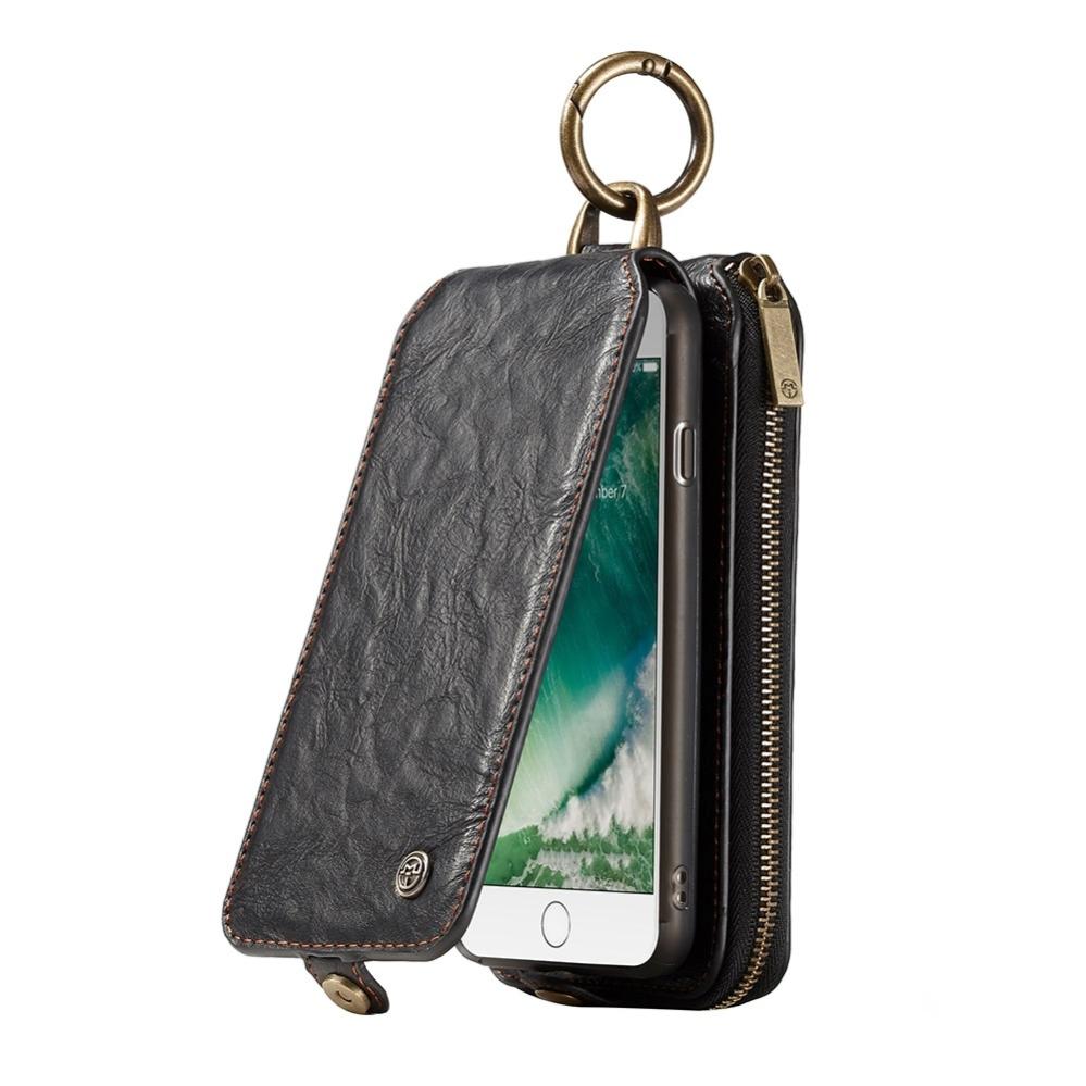 Plånboksfodral plånbok & magnetskal Svart för iPhone 7/8 (3i ) - CaseMe