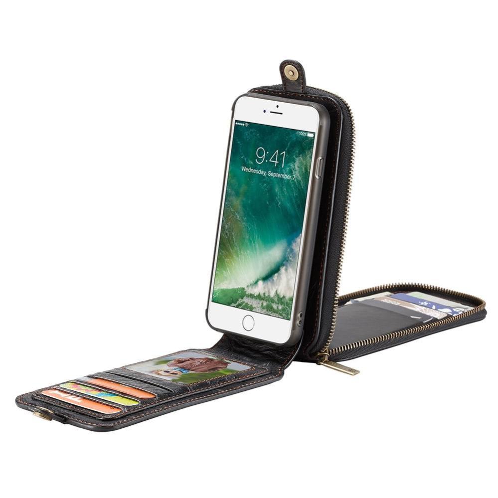 Plånboksfodral plånbok & magnetskal Svart för iPhone 7/8 (3i ) - CaseMe