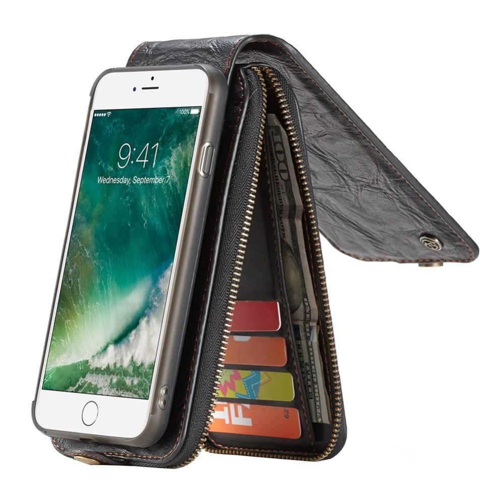 Plånboksfodral plånbok & magnetskal Svart för iPhone 7/8 (3i ) - CaseMe