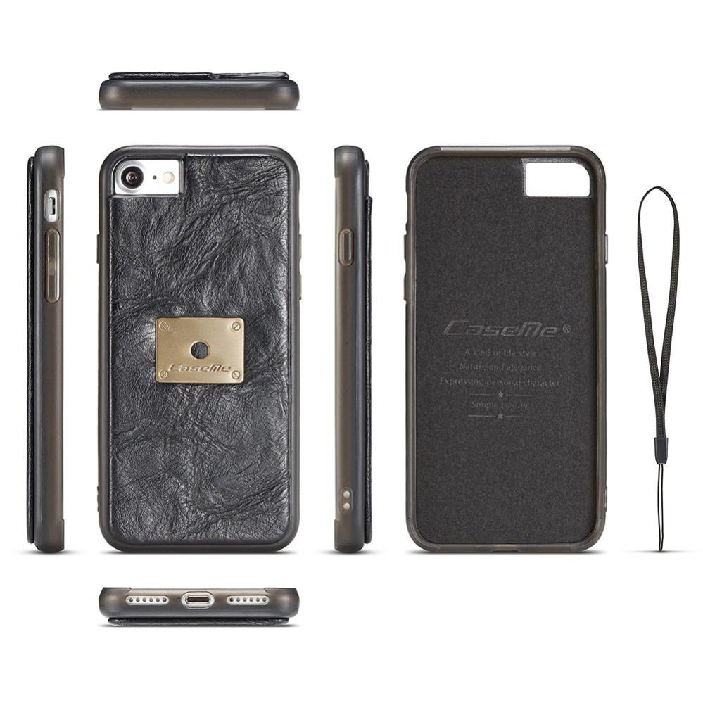 Plånboksfodral plånbok & magnetskal Svart för iPhone 7/8 (3i ) - CaseMe
