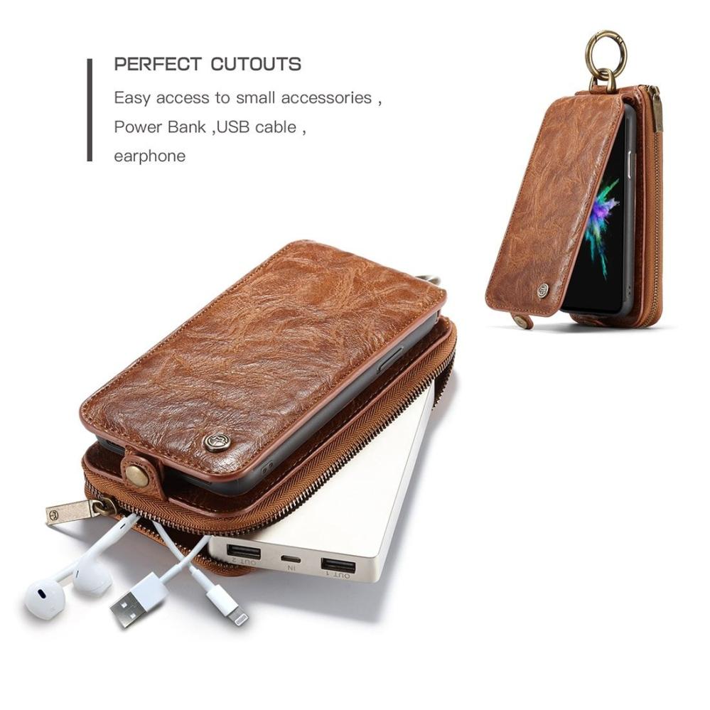 CaseMe Plånboksfodral, plånbok & magnetskal för iPhone X (3i1) Brun