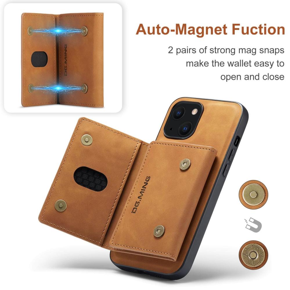 DG.MING 2 i 1 Vikbar plånbok & magnetiskt skal för iPhone 13