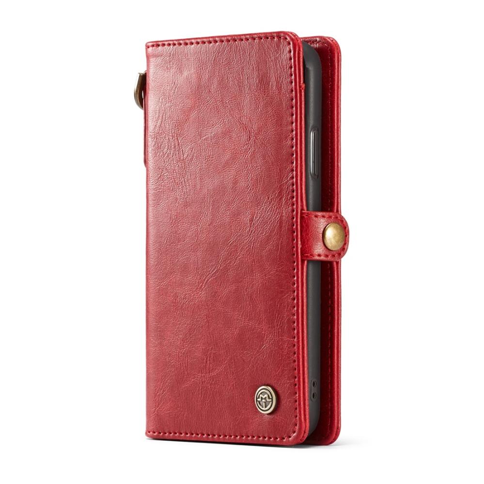CaseMe Plånboksfodral röd med skal för iPhone XR