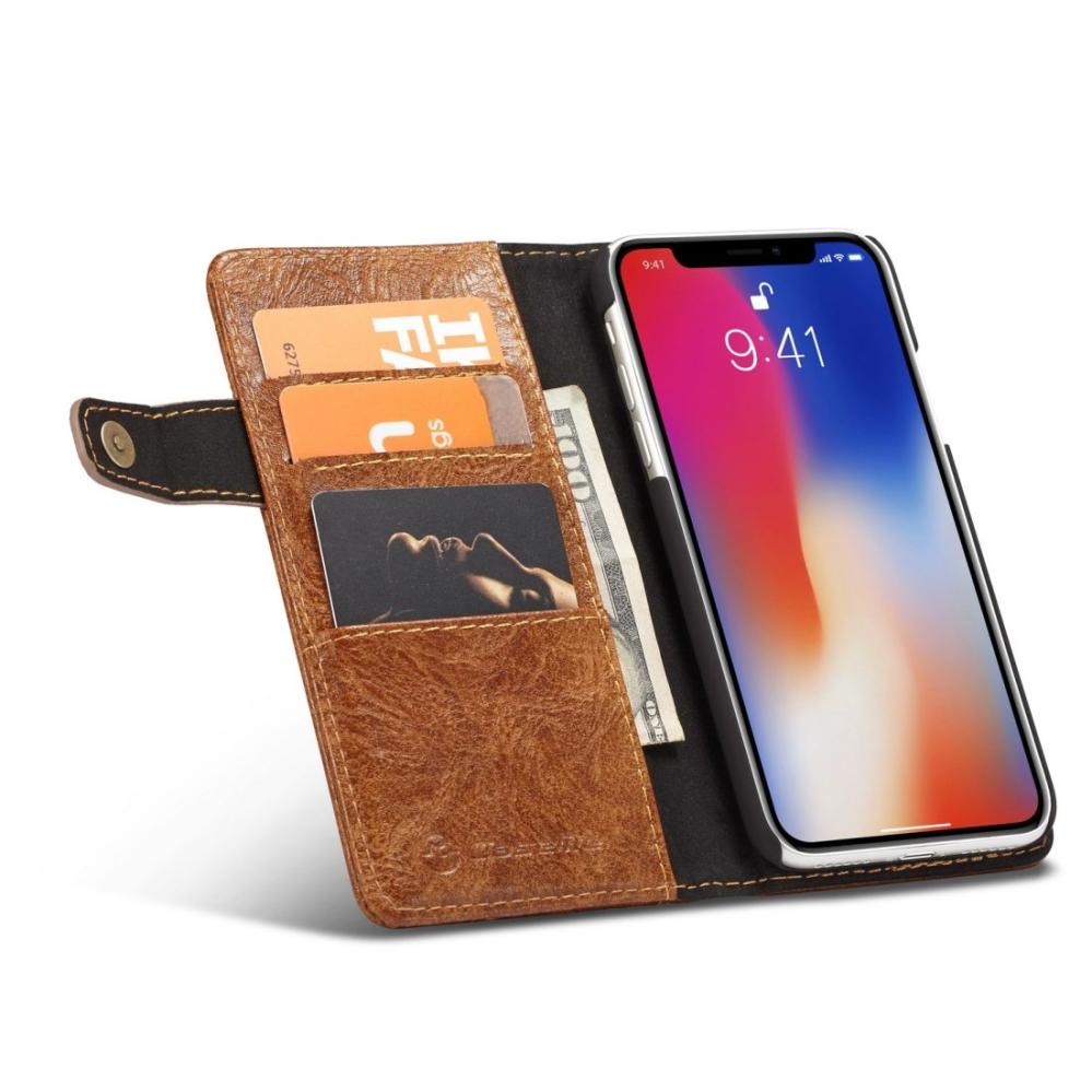Plånboksfodral med yttre fack för iPhone X/Xs - CaseMe
