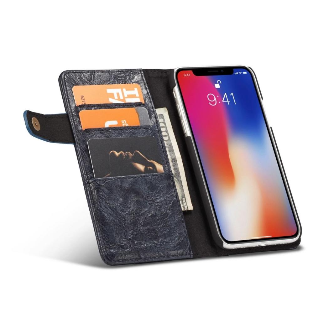 Plånboksfodral med yttre fack för iPhone X/Xs - CaseMe
