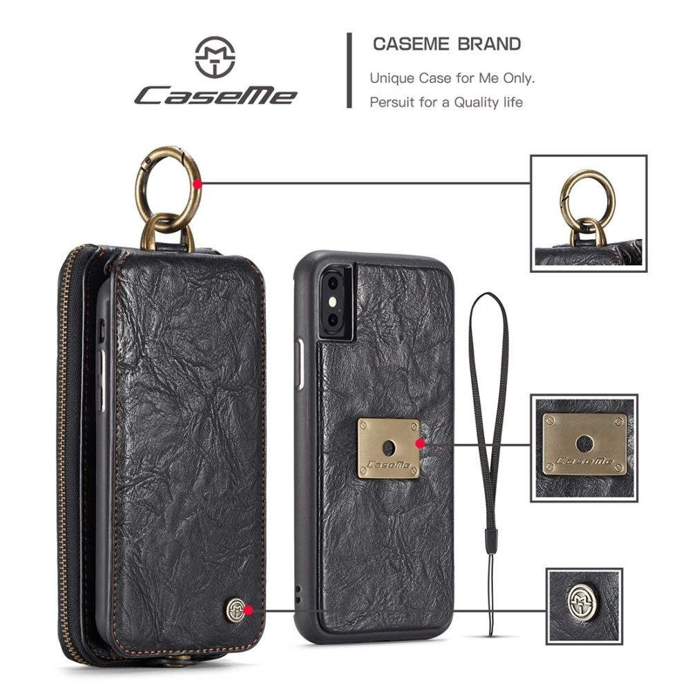 Plånboksfodral, plånbok & magnetskal för iPhone X (3i1) - CaseMe