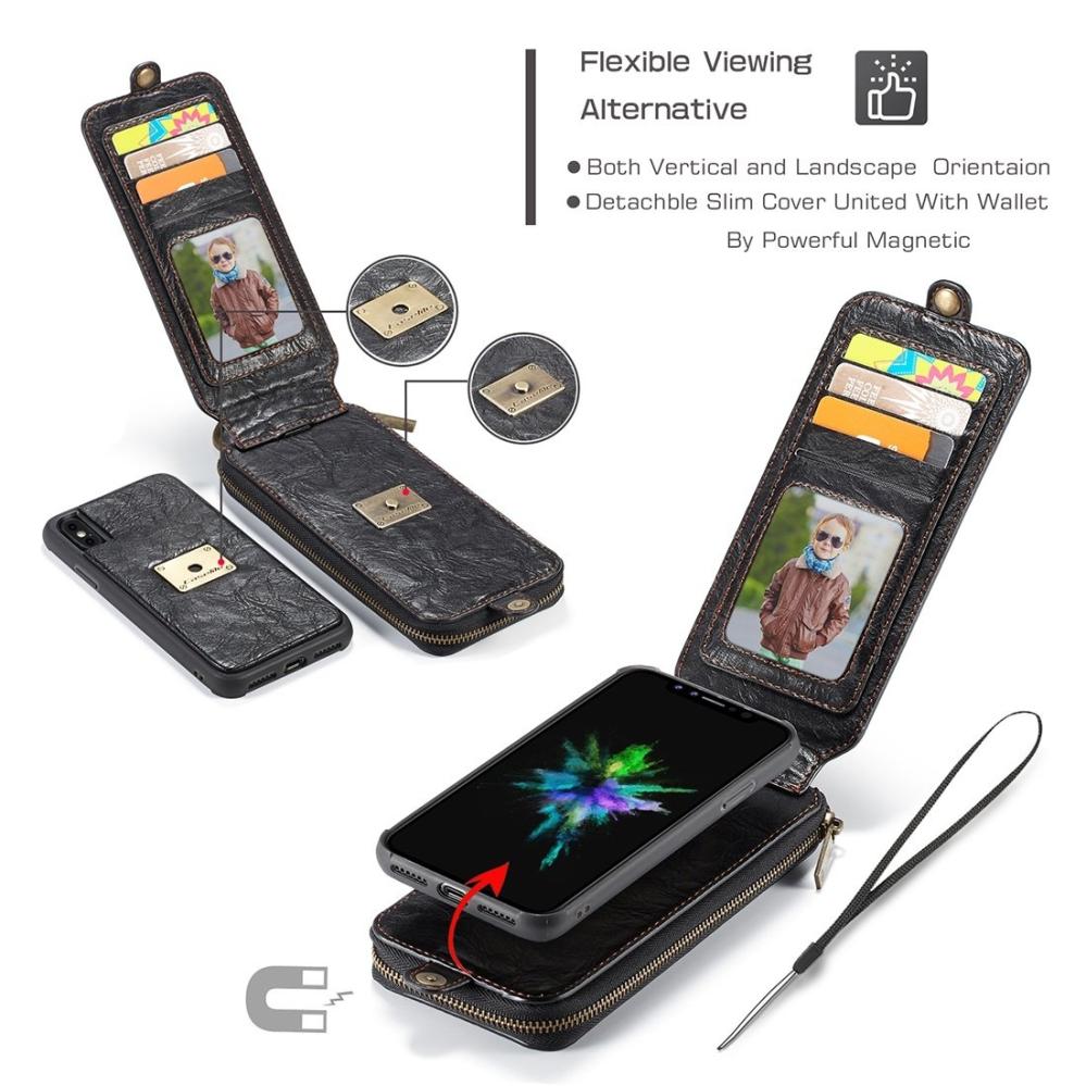 Plånboksfodral, plånbok & magnetskal för iPhone X (3i1) - CaseMe